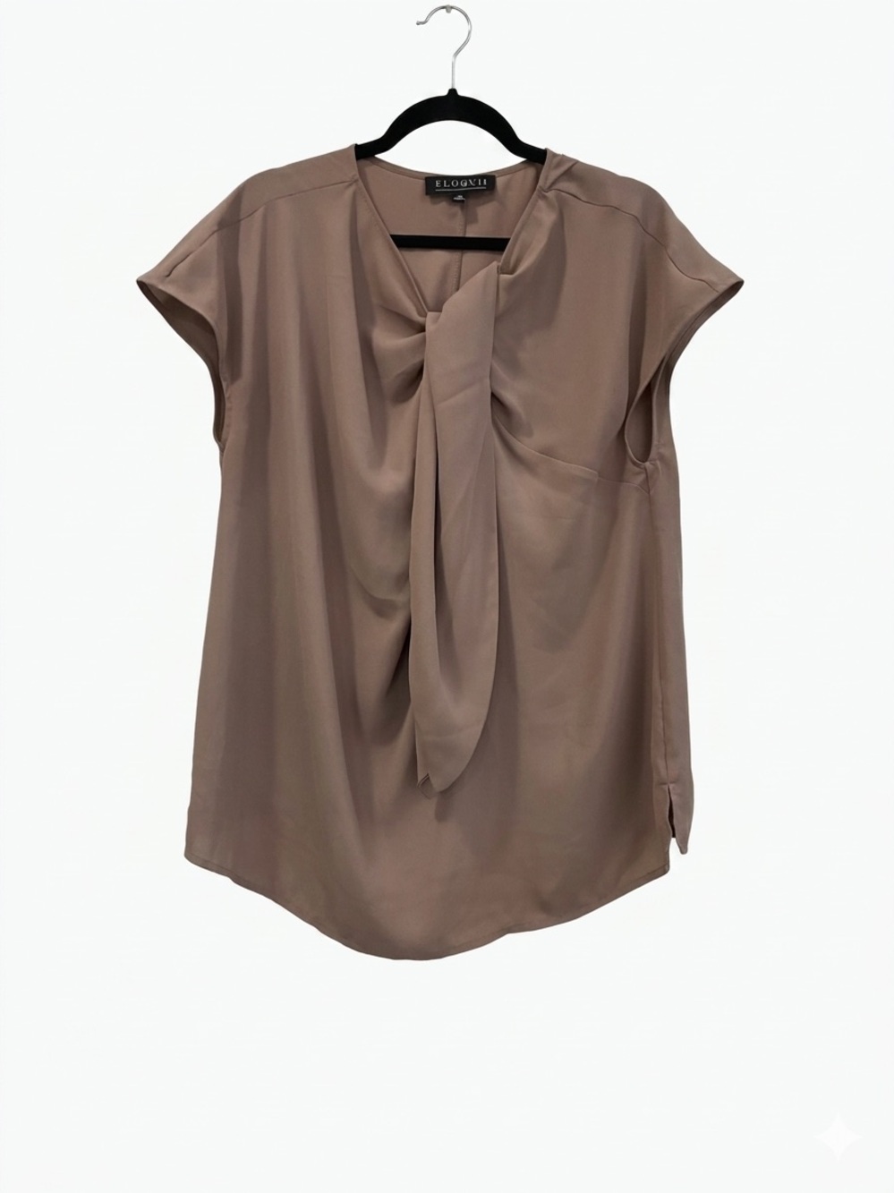 Eloquii front twist blouse with cap sleeves Size 14  100% Polyester EUC